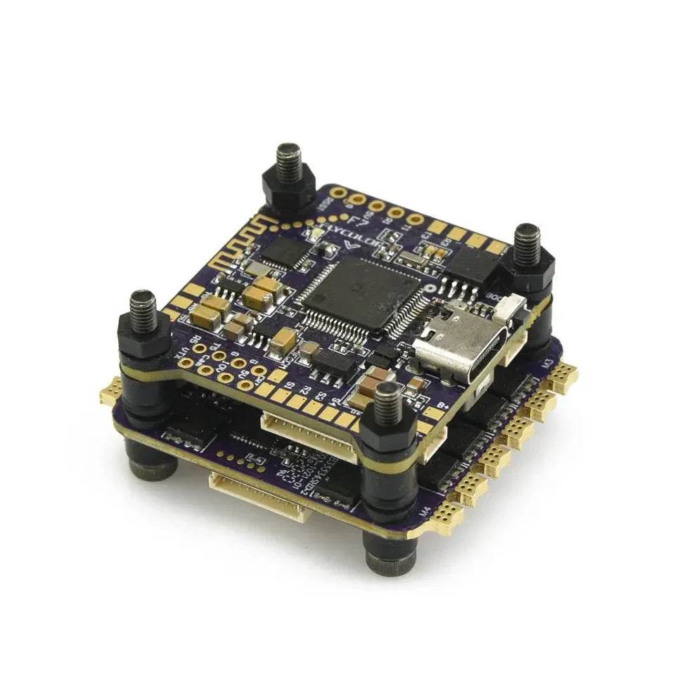 Flight Controller Double Stack Flycolor X-Tower 2 F7 Flight Controller Stack w/ Bluetooth LED 60A 3-6