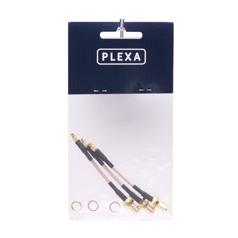 Plexa SMA Female to MMCX Straight Connector 60mm/120mm (3 pack)