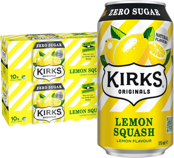 KIRKS LEMON SQUASH ZERO SUG 375ml