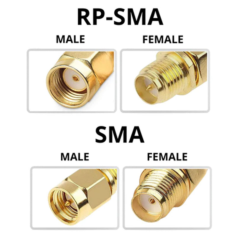 Plexa SMA Female to MMCX 90degree Connector 60mm/120mm (3 pack)