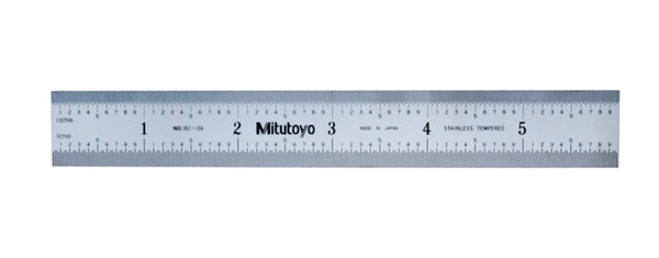 Mitutoyo Fully Flexible Steel Ruler 150mm - 6"/ 300mm - 12"