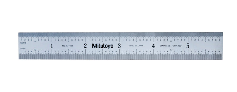 Mitutoyo Fully Flexible Steel Ruler 150mm - 6"/ 300mm - 12"