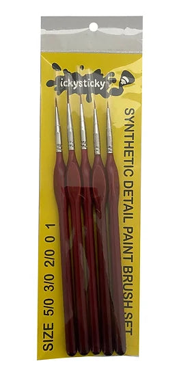 SYNTHETIC 5 PIECE PAINT BRUSH SET 2-6 - Rising Sun FPV