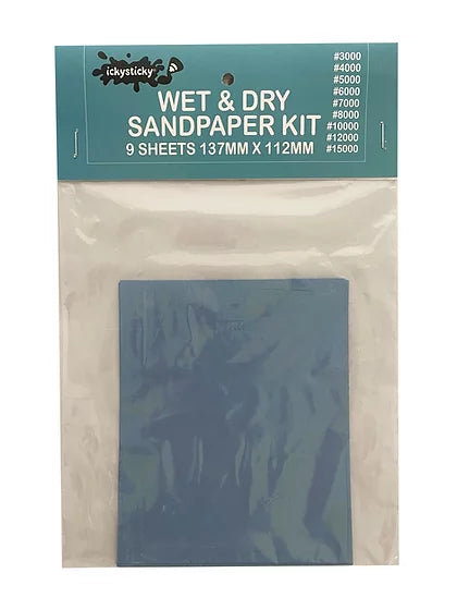 WET & DRY SANDPAPER KIT 9 SHEETS