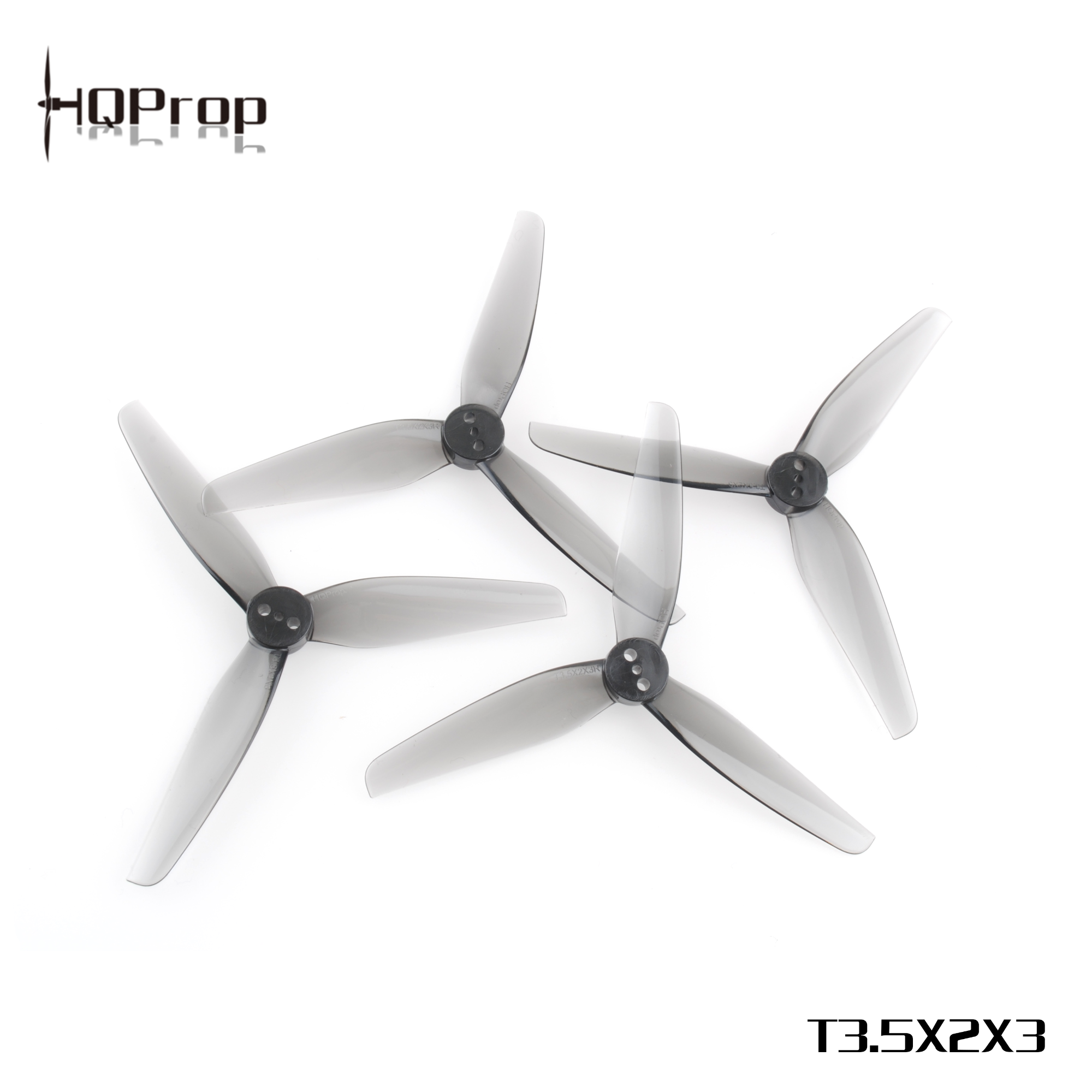 HQProp T3.5X2X3Grey （2CW+2CCW)-Poly Carbonate