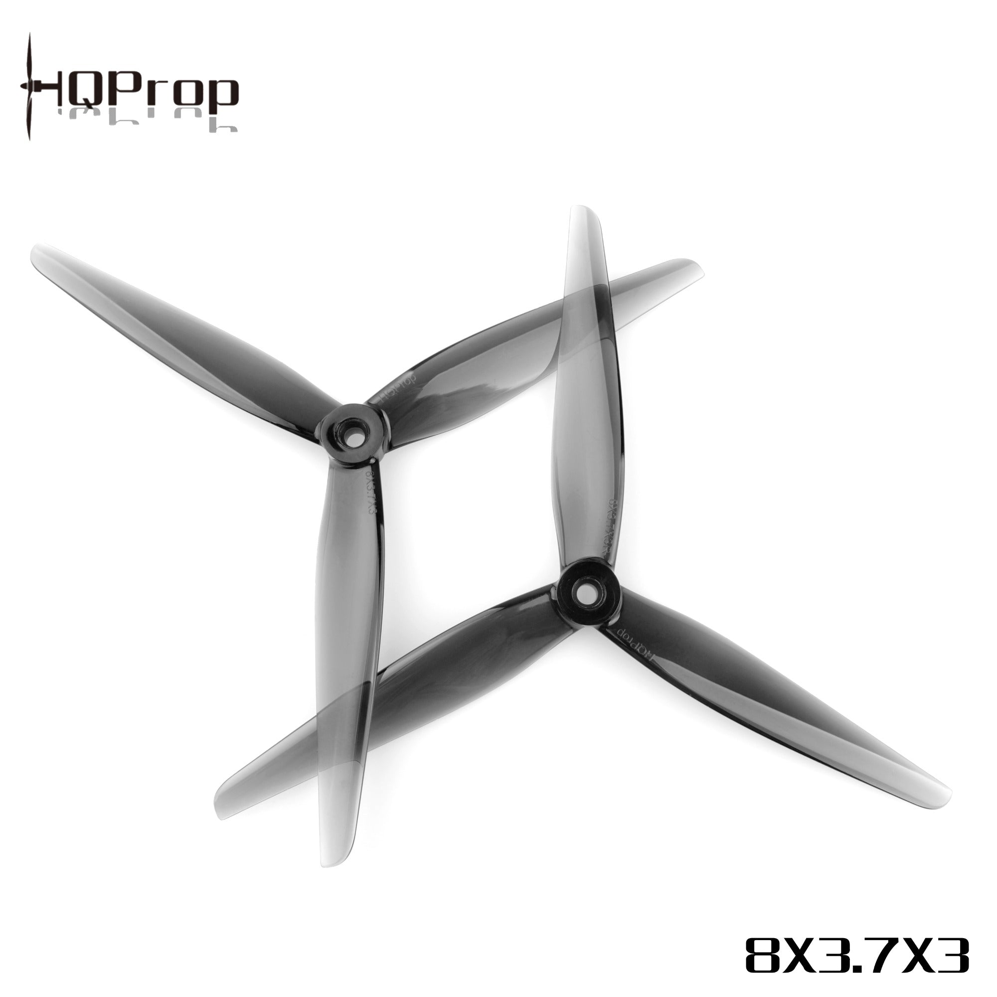 HQProp 8X3.7X3 Grey (1CW+1CCW)-Poly Carbonate - Rising Sun FPV