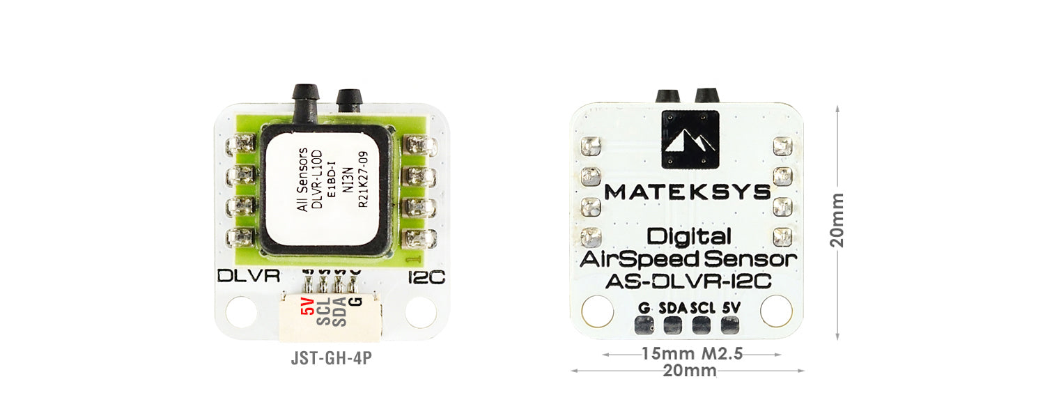 MatekSYS DIGITAL AIRSPEED SENSOR AS-DLVR-I2C