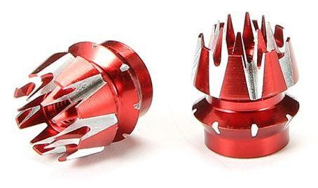 Starpower CNC Aluminium 3D Antisip Stick Ends - 4mm Red