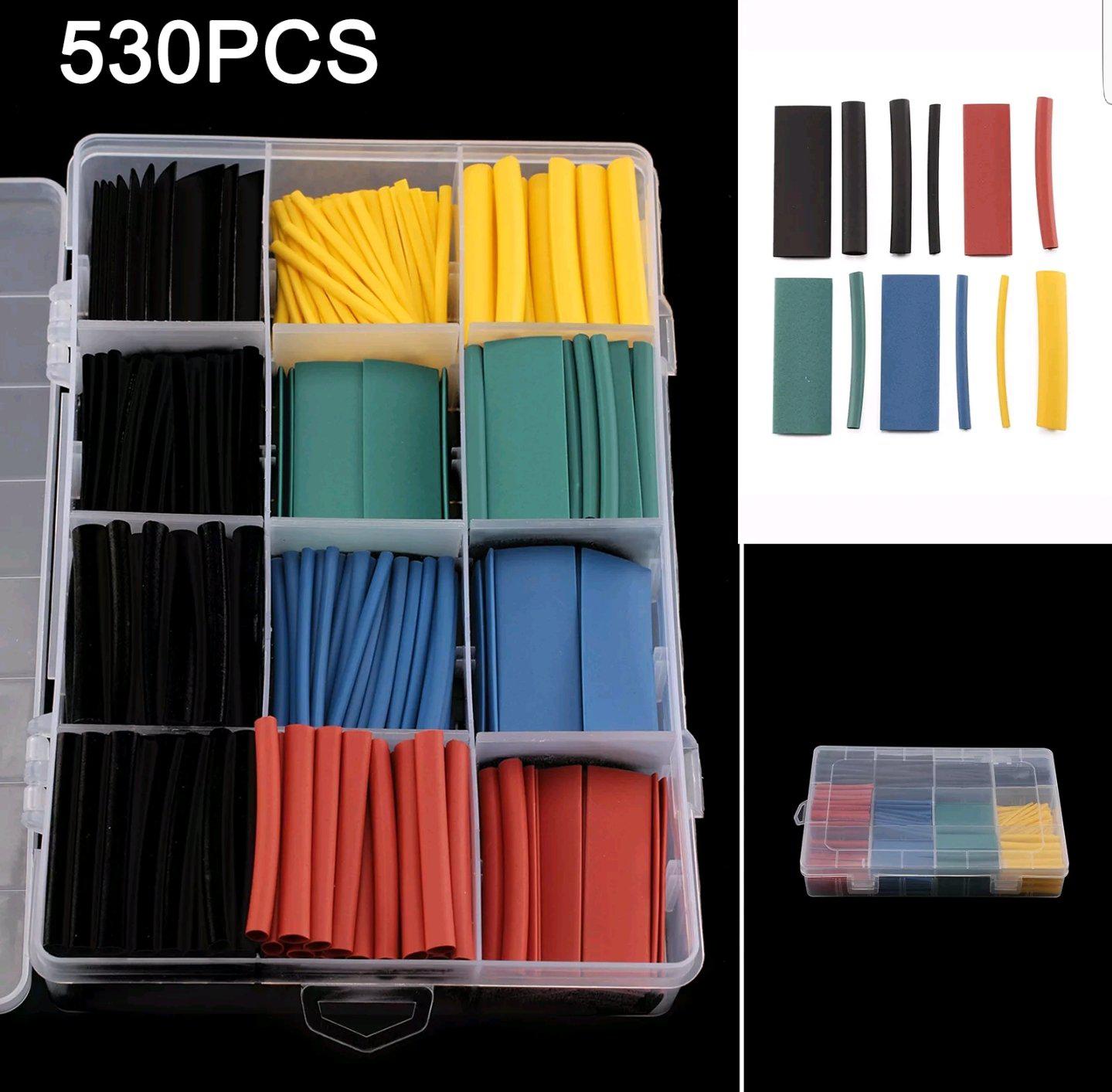 530 Piece Heatshrink Assortment with case