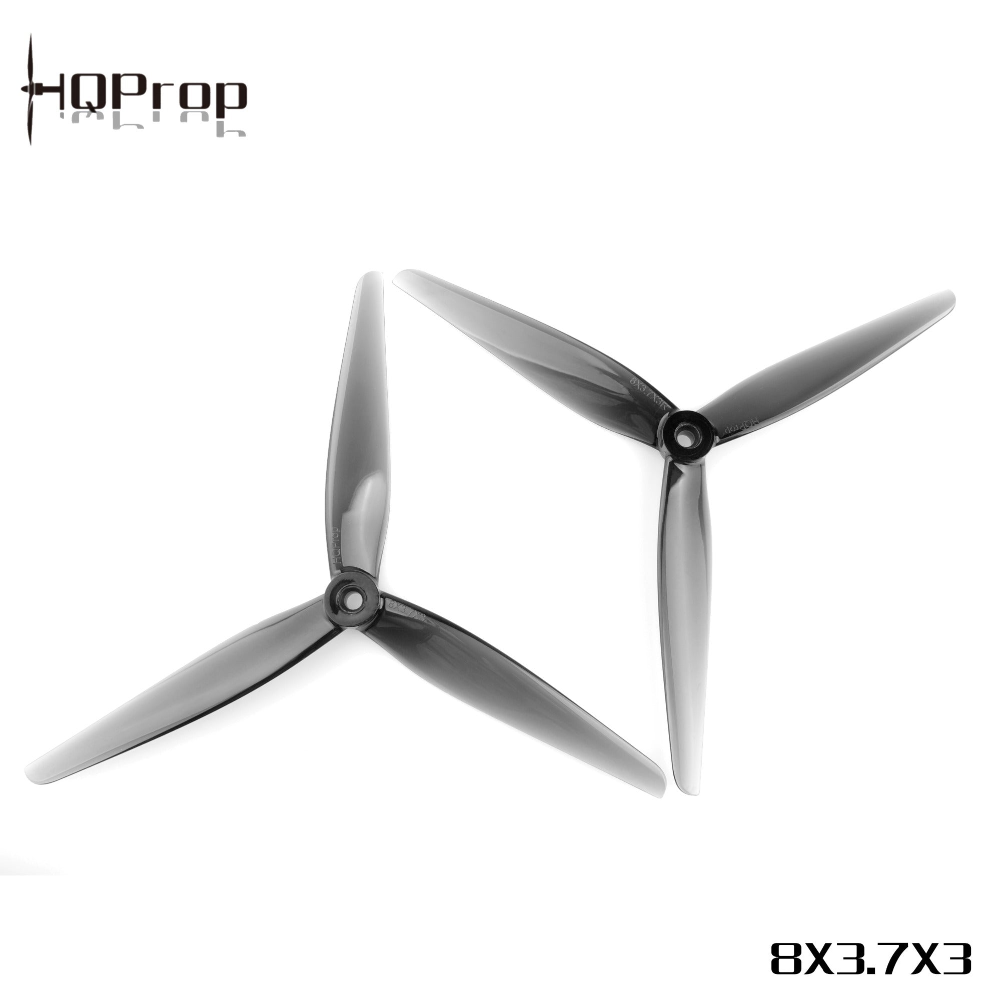 HQProp 8X3.7X3 Grey (1CW+1CCW)-Poly Carbonate - Rising Sun FPV