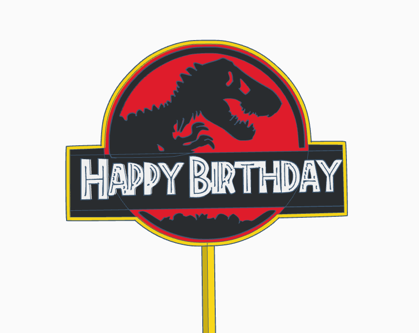 Jurassic Park Cake Topper