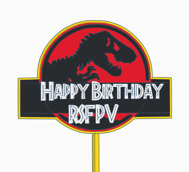 Jurassic Park Cake Topper