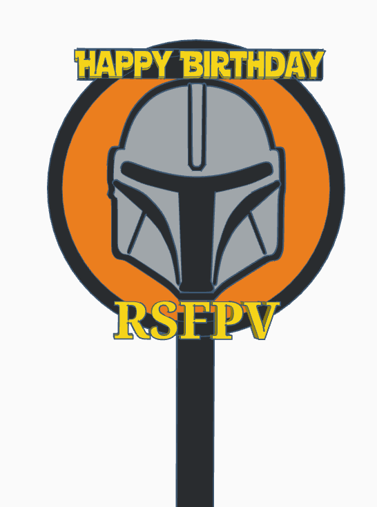 Simple Mando helmet cake topper