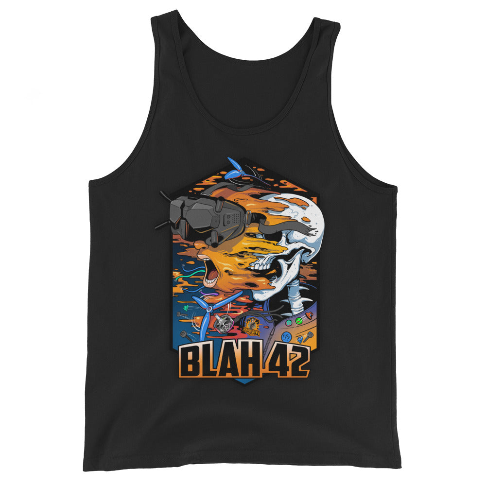 Damo goes BLAH BLAH Unisex Tank Top